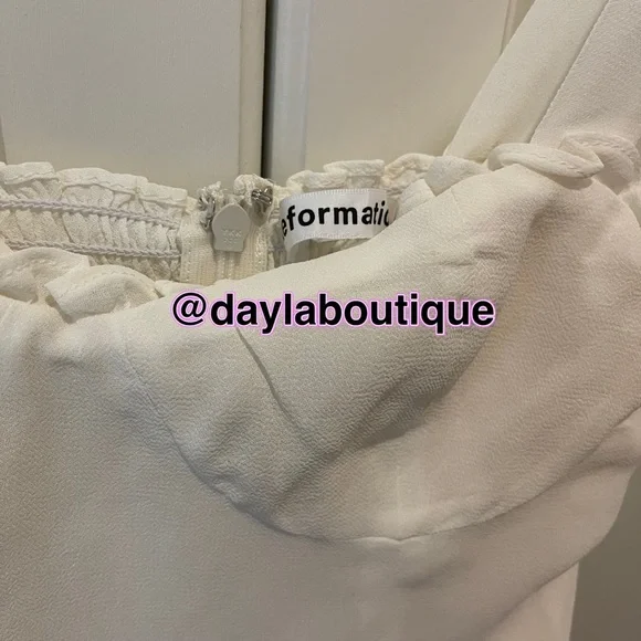 Reformation Christine Dress Ivory - www.disolcolor.com